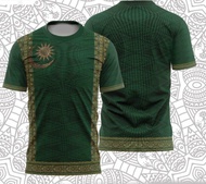 BATIK JERSY SONGKET HIJAU Sublimation Tshirt Microfiber T-shirt Sublimation T-shirt