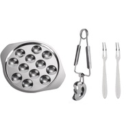 1 Set Snail Plate Snail Baking Dish Escargot Serving Dishes Seafood Plate Set Snail Tray Escargot Ba