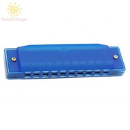 Translucent 10 Holes Harmonica Mouth Organ Blues Key of C for Beginner Kids Gift