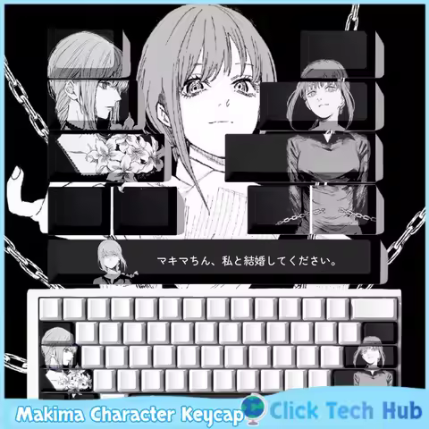 Makima Character Keycap Cherry Height Chainsaw Man Anime Pbt Hot Sublimation Animation Theme Key Cap