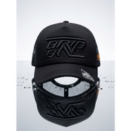 DRIPON - Distro Mesh Trucker Hat BlackOriginal with Orange Stripes DROTR-HLO