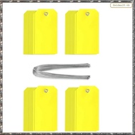 [L W H Y] 200 Pieces 4 3/4inch X 2 3/8inch Plastic Shipping Tags with Wire Waterproof Tags for Label