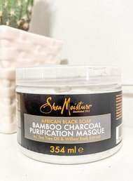 พร้อมส่ง Shea Moisture African Black Soap Bamboo Charcoal Masque 354ml - Exclusive