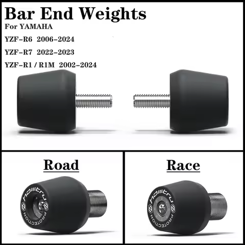 YZF-R1 Motorcycle Handle Bar End Weight Grips Cap For Yamaha YZF R6 R7 R1 R1M 2006-2024
