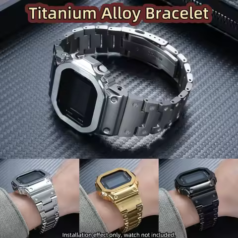Titanium Alloy Upgrade Mod Kit Case Bracelet For Casio G‑SHOCK GW‑M5610 DW‑5600 GM‑5600 GMW‑B5000 GW