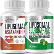 Osasuna Liposomal Supplement for Maximum Absorption, Astaxanthin 24MG and Sulforaphane 450MG