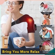Wireless Control Heated Shoulder Massager Brace Electric Vibration Support Wrap skin care