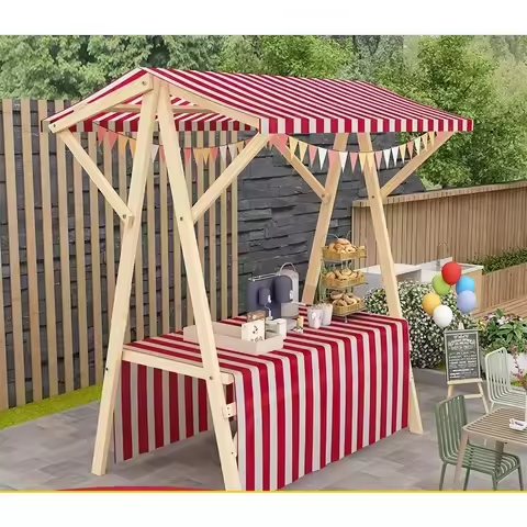 Market Stall Rack Wooden Night Market Custom Small Stall Shopping Mall Snack Cart Mobile Float Foldi