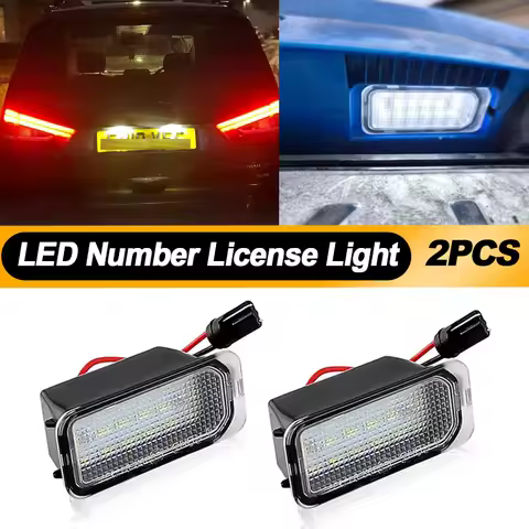 2Pcs LED License Number Plate Light Lamps For Ford Focus MK2 MK3 Fiesta MK6 Mondeo MK4 S-Max MK1 C-M