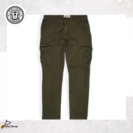 Soft Cargo Jeans Denim Runaway Garment Slim Fit Green Army Color 34