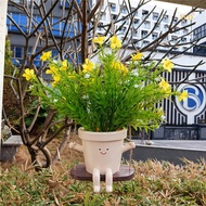 WD Hanging Flower Pots Swing Face Planter Hanging Plant Pot Flower Pot Pendant Flower Holder for Outdoor Garden