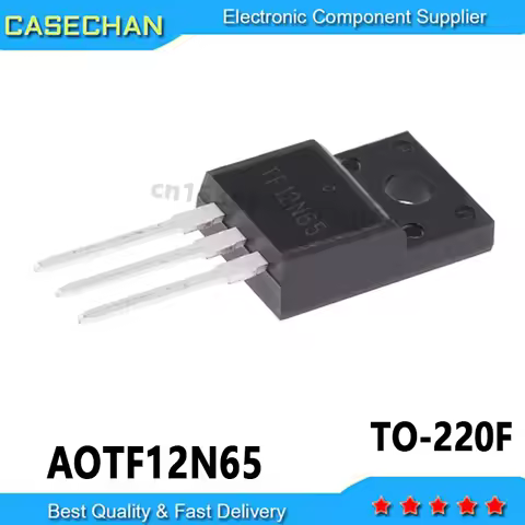 5PCS New and Original 650V 12A TO-220F TF12N65 AOTF12N65