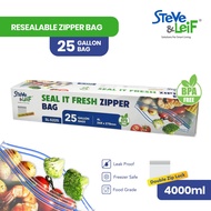 Resealable Food Grade Ziplock Double Zipper Storage Bag (Gallon/Quart/Sandwich)