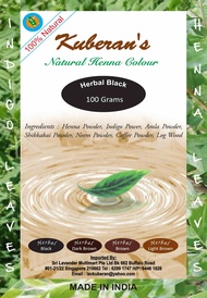 KUBERAN'S NATURAL HENNA COLOUR HERBAL BLACK 100GRM