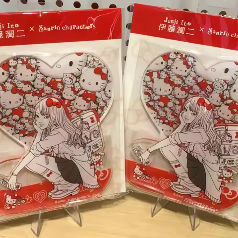 Genuine In Stock Sanrio Junji Ito Collaboration Hello-Kitty Acrylic Standee Collectible Desk Decor F