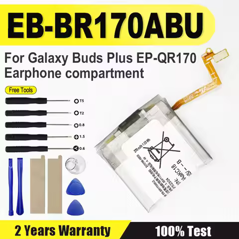 Battery EB-BR170ABU 42mm 270mAh For Galaxy Buds Plus EP-QR170 Earphone compartment Battery SM-R170 +