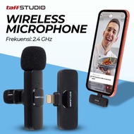 PROMO TaffSTUDIO MIC MIK Mikrofon wirelles terbaik hp youtuber blutooth podcast suara jernih vlog ba