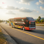 Miniatur Bus Rosalia Indah SR3 XHD Double Dekker - CV Kurnia Project Store