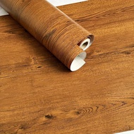 1 Roll Brown Wood Grain Peel And Stick Vinyl Wallpaper, Thick And Easy To Clean Surface With Realist