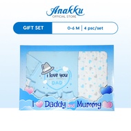 Anakku Newborn Baby Boy 4pcs Gift Set Set Hadiah Bayi [0-6 Months] 120509-1