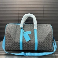 Canvas Style Messenger Bag Travel Big Man Men Iron Travel Bag Match Male Blue Airport coach Capacity