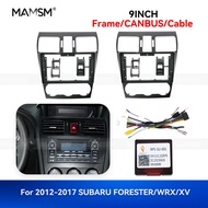 9inch 2012-2018 For Subaru Forester/WRX/XV Car Radio Fascias Panel Frame Wire Harness Canbus Box Cab