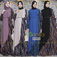 Evina Dress Gamis By SANITA - Original Evina SANITA Syari, syar'i Without Khimar Very Cool Rayon