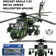Diecast Apache Helicopter 1:32 Scale Metal Series Helicopter