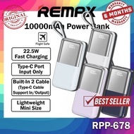 【CCC Certified 3C】Remax RPP-678 10000mAh Powerbank Built-In Cable Powerbank Powerbank RemaxPowerbank