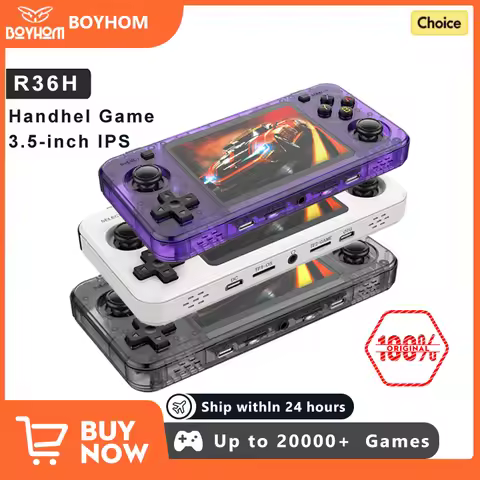 BOYHOM R36H Retro Game RK3326 Open Source System 3.5 inch IPS Screen Portable Handheld Game Console 