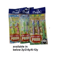 Pureen Kids Toothbrushes Below 2y/2-6y/6-12y (Promo Pack)