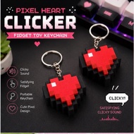 Heart ClickerPIXEL ASMR Clicky Keyboard Fidget ToyKeychain