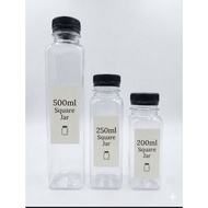 20pcs - 30pcs Square Bottle Container 200ml | 250ml | 300ml | 500ml
