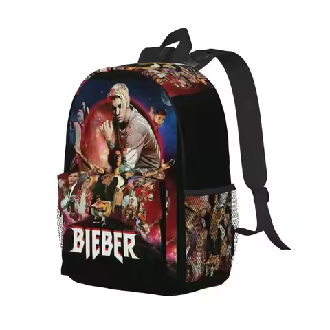 Justin Bieber Backpack Student Boys Girls BookBag Men Women School Bag Laptop Shoulder Bags
