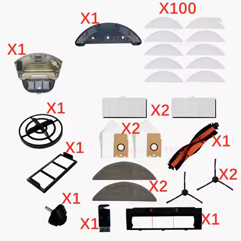 Lydsto R1 R1D R1A S1 Robot Vacuum Cleaner Original Accessories Parts, Main Brush/Side Brush/Cover/Fi