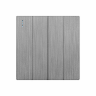 LEJIA G2 Home Light Switch 4 Gang 1/2 Way Wall Brushed Switch SOCKET With Safety Mark With Light Ind