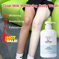 Whitening Body Wash Goat Milk Nicotinamide Shower Moisturizing Body Wash 800ml whole body care fast whitening body soap deep clean Body Whitening Scrub Exfoliating