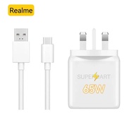 Realme Adapter Charger Support 33W 65W SuperDart SuperVOOC Fast Charging With 6.5A TYPE-C USB Cable 