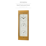 DOGENI Wall Clock (WFW001LB) นาฬิกาแขวนผนัง จากไม้ มินิมอล บอกอุณหภูมิ และความชื้น