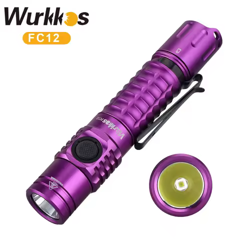 Wurkkos FC12 Rechargeable Torches Tactical Flashlights LED 18650 SFT40 2000lm ATR Power Indicator US