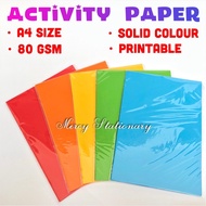 MERAH Activity Paper HVS Red Flag Colorful A4 80Gsm F4 20 Sheets 3D Folding Art Paper Origami 3D Spectra Pastel Mercy Stationery Red Paper Christmas Decorations Saffron Taro Ocean Lemon