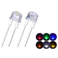 F8 8mm Straw Hat LED Emitting Diode Micro Indicator White Red Green Blue Yellow Orange UV RGB Flashi
