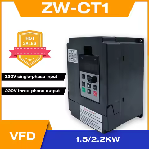 Frequency Converter Adjustable Speed VFD Inverter 1.5KW/2.2KW/4KW ZW-CT1 3P 220V Output for Motor Lo