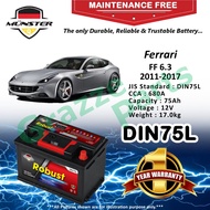 Münster Robust MF CMF DIN75 | DIN75L | 57539 (75AH) Car Battery Bateri Kereta for Ferrari FF 6.3 201
