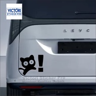 Car Cutting Sticker Beware of Cat Jump Car Bumper Sticker Cute Cat Model Cool Car Tank Sticker Trend