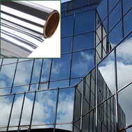 Solar Reflective Window Film One Way Privacy Sticker Mirror Silver 76cm x 2m