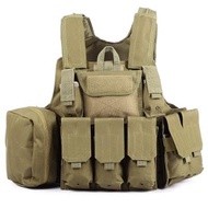 TACTICAL MILITARY BATTLE COMBAT AIRSOFT MOLLE BULLET PLATE CARRIER VEST (SOIL)