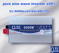 รุ่นใหม่ 2023 อินเวอร์เตอร์เพียวซาย 5000w12v/24v/48v หน้าจอดิจิตอล CJ Inverter pure sine wave เครื่อ
