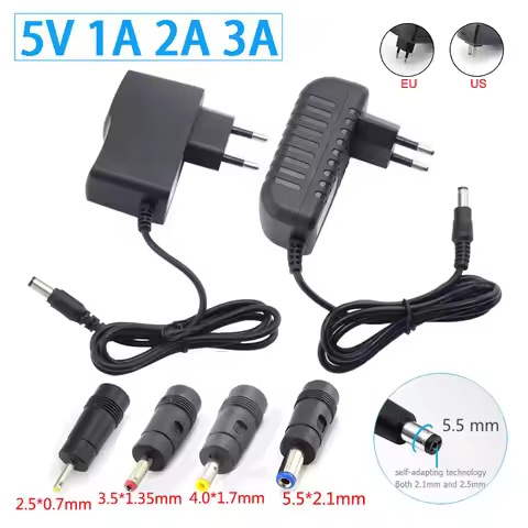 DC 5V 1A 2A 3A AC 110V 240V Power Supply Charger 5.5*2.1mm Converter AC DC Adapter 4.0*1.7mm 3.5*1.3