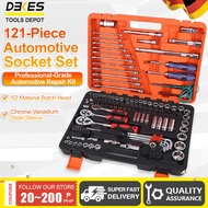 DEKES 121 PCS Tools Socket Wrench Set Car Tools Set Torque Wrench Tool Box Set Wrench Tools Set